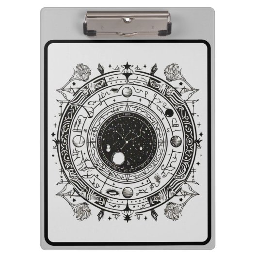 Porte-bloc Elégance céleste : Zodiac & Constellation Designs (Devant)