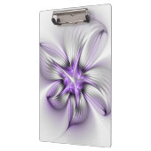 Porte-bloc Élégance florale Art fractal violet abstrait moder (Gauche)
