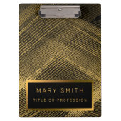 Porte-bloc Elégant 2in1 Luxe Gold Carte de visite noir & (Devant)
