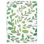 Porte-bloc Élégant aquarelle vert Feuille Monogramme (Dos)