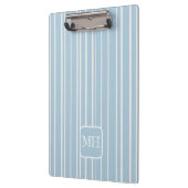 Porte-bloc Élégant bébé bleu rayé monogrammed (Gauche)