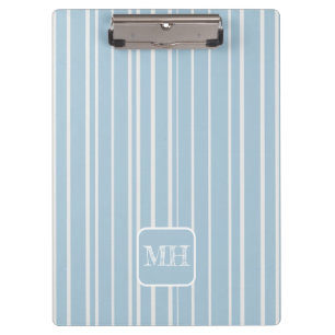 Porte-bloc Élégant bébé bleu rayé monogrammed