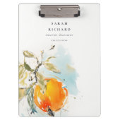 Porte-bloc Elégant Boho moderne Abstrait Sketchy Orange Garde (Devant)