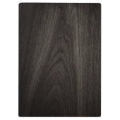 Porte-bloc Elégant bois de chêne noir nom personnalisé (Dos)