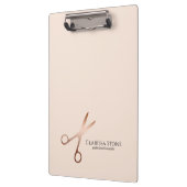 Porte-bloc Elégant ciseaux d'or rose moderne coiffeur (Gauche)