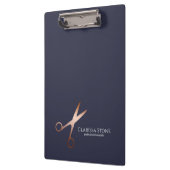 Porte-bloc Elégant ciseaux d'or rose moderne coiffeur (Gauche)