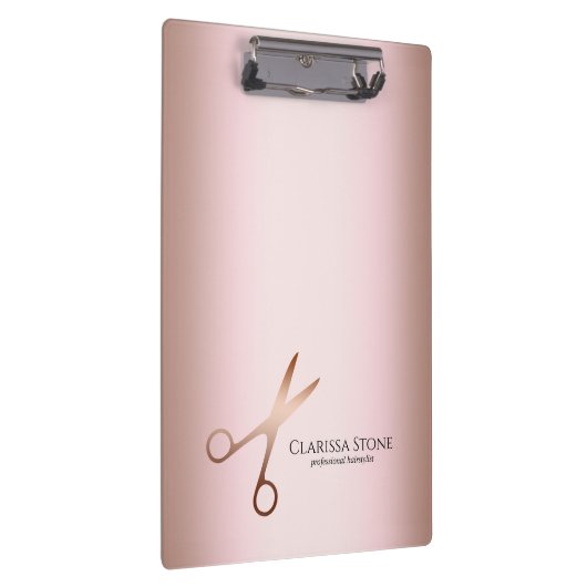 Porte-bloc Elégant ciseaux d'or rose moderne coiffeur (Swatch)