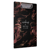 Porte-bloc Élégant cuivre moderne rose or noir marbre (Swatch)