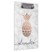 Porte-bloc Élégant cuivre rose or blanc marbre ananas (Swatch)