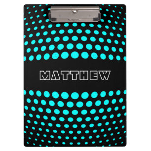 Porte-bloc Élégant Cyan Pois Motif