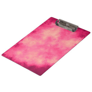 Porte-bloc Elégant effet nuage tempête motif rose jaune