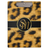 Porte-bloc Élégant Empreinte de léopard Monogramme Script - P (Devant)