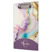 Porte-bloc Élégant encre liquide de marbre Monogram (Gauche)