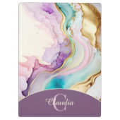Porte-bloc Élégant encre liquide de marbre Monogram (Dos)