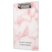 Porte-bloc Élégant Faux Marbre rose Titre du travail Nom Modè (Gauche)