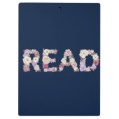 Porte-bloc Elegant Floral READ Typography - Pastel Botanical  (Dos)