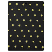 Porte-bloc Elegant Gold & Black Star Pattern Monogram (Dos)