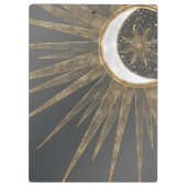 Porte-bloc Elegant Gold Doodles Sun Moon Mandala Design (Dos)