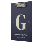 Porte-bloc Élégant Indigo Bleu Blanc Modèle Monogramme tendan (Gauche)