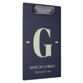 Porte-bloc Élégant Indigo Bleu Blanc Modèle Monogramme tendan (Swatch)