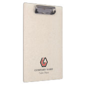 Porte-bloc Elégant lin beige & stand dans le logo (Swatch)