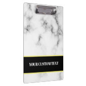 Porte-bloc Élégant Marbre blanc Faux Titre professionnel Nom (Swatch)