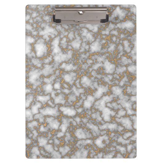 Porte-bloc Elégant marbre blanc or (Devant)