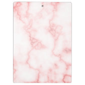 Porte-bloc Elégant Marbre rose Look Gray Nom Monogramme Texte (Dos)