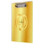 Porte-bloc Élégant Modèle de Monogramme d'or Faux moderne (Gauche)