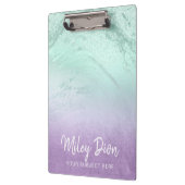 Porte-bloc Elégant moderne ombre violet & menthe parties scin (Gauche)