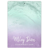 Porte-bloc Elégant moderne ombre violet & menthe parties scin (Dos)