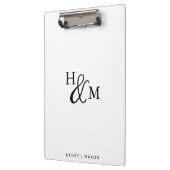 Porte-bloc Elegant Monogram Modern Minimalist (Gauche)