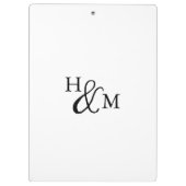 Porte-bloc Elegant Monogram Modern Minimalist (Dos)
