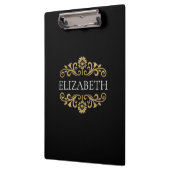 Porte-bloc Élégant Monogram noir Gold Office School (Gauche)