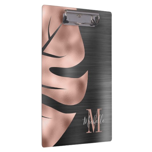 Porte-bloc Élégant Monogram Rose Gold Noir (Swatch)