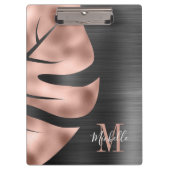 Porte-bloc Élégant Monogram Rose Gold Noir (Devant)