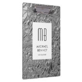 Porte-bloc Élégant Monogramme Affaires Argent (Swatch)