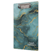 Porte-bloc Élégant Monogramme en marbre de la géode de l'Agat (Gauche)