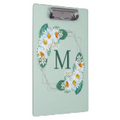 Porte-bloc Élégant Monogramme Fille Floral Argent (Swatch)