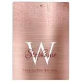 Porte-bloc Élégant Monogramme Or Rose (Dos)