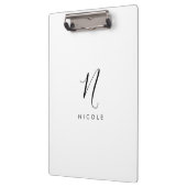 Porte-bloc Élégant Monogramme Porte - bloc noir et blanc (Gauche)