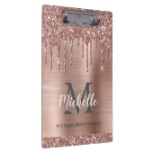 Porte-bloc Élégant Monogramme Rose Rose Gold Parties scintill (Swatch)