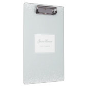 Porte-bloc Élégant Monogramme simple bleu gris blanc Confetti (Swatch)