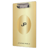 Porte-bloc Élégant Monogramme sur mesure Or glamour (Gauche)