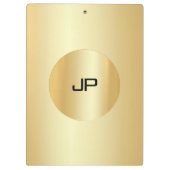 Porte-bloc Élégant Monogramme sur mesure Or glamour (Dos)