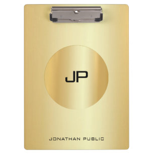 Porte-bloc Élégant Monogramme sur mesure Or glamour