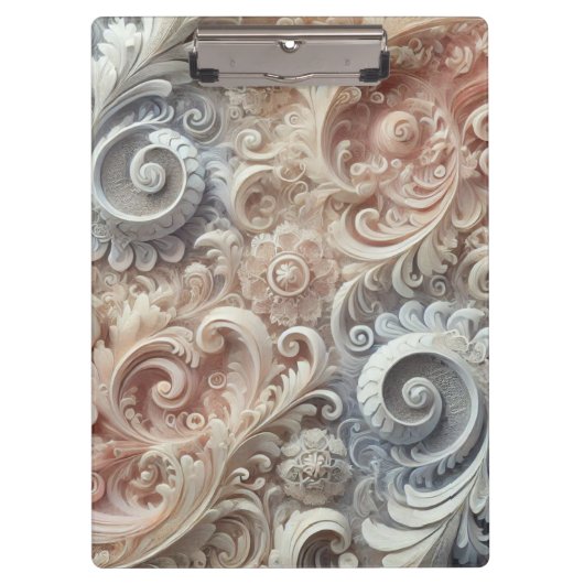 Porte-bloc Élégant Motif de dentelle Pastel Gradient (Devant)