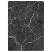 Porte-bloc Élégant motif en marbre noir blanc personnalisé (Dos)