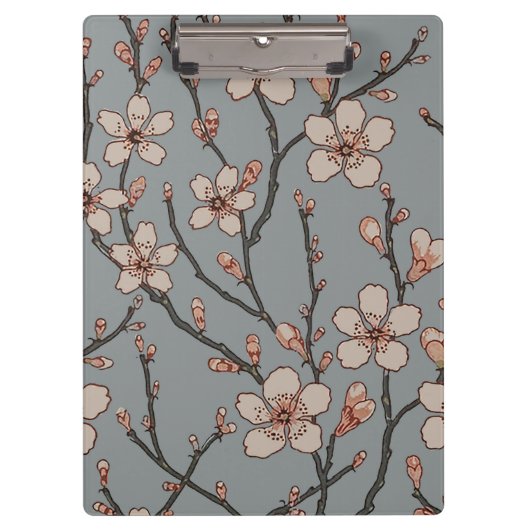 Porte-bloc Élégant Motif Fleur rose Douce Fleur Fleur de Ceri (Devant)