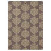 Porte-bloc Elégant motif floral chic or damassé (Dos)